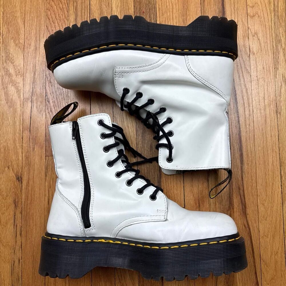 Dr-martens Women's Black and White Boots